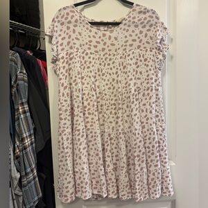 Entro Cream and Pink Patterned Dress
